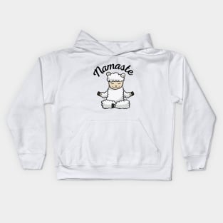 Namaste Meditating Sheep Kids Hoodie